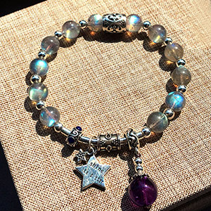 Natural Grey Moonstone Bracelet