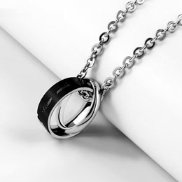 Men's Tungsten Ring Necklace