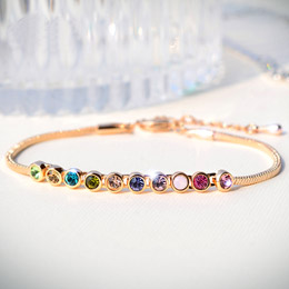 Rainbow Zirconia Alloy Bracelet
