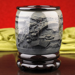 Qingming Festival Riverside Scenery Crafts Gift Pen Holder