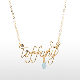 Private gold plated name necklace customization