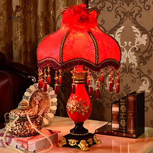 Wedding red bedside lamp