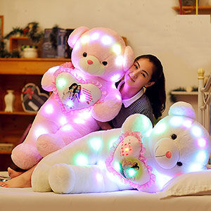 Colorful luminous teddy bear doll