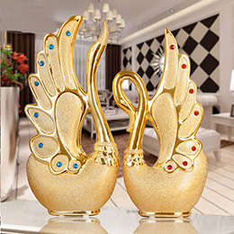 European style couple swan ornaments