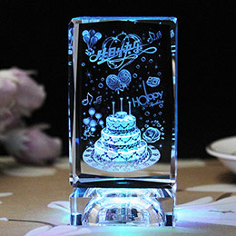 3D crystal luminous ornaments