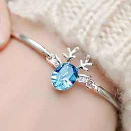 One Deer With You Deer Crystal Bracelet