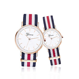 Ultra-thin nylon strap couple watch