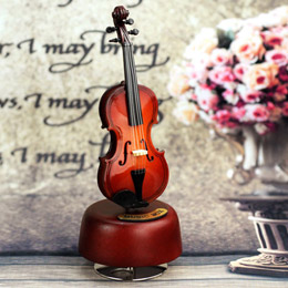 Mini Violin Handmade Music Box