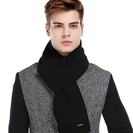 Men's wool thick scarf