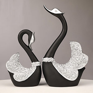 Nordic style couple swan ornaments