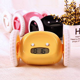 A running crazy alarm clock