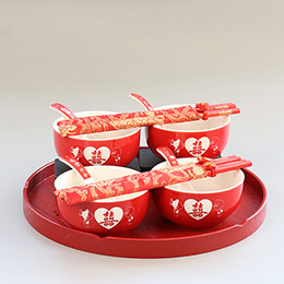 Double Happiness High-end Wedding Tableware Set