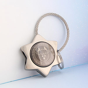 Zodiac Metal Keychain