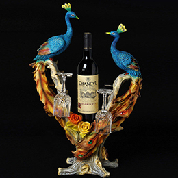 Двойка орнаменти за вино Peacock