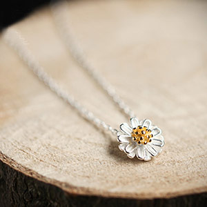 S925 silver daisy fresh necklace