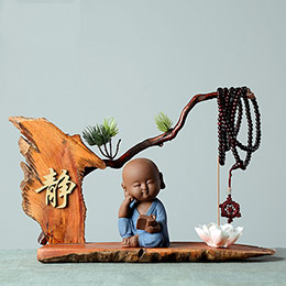 Zen little monk ornaments