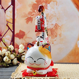 Extra Large Lucky Cat Figurine