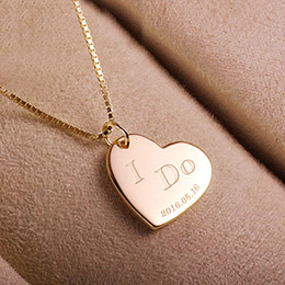 925 silver heart shaped custom necklace