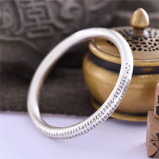 Sterling silwer Heart Sutra armband