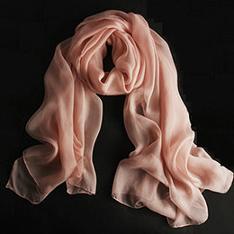 Women's mulberry silk solid color scarf