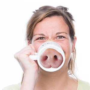 Creative funny pig nose water cup