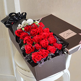 French rose flower gift box