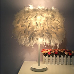 European style feather floor lamp