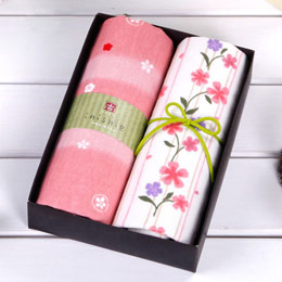 Japanese pattern 2-pack towel gift box