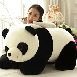 Cute giant panda plush doll