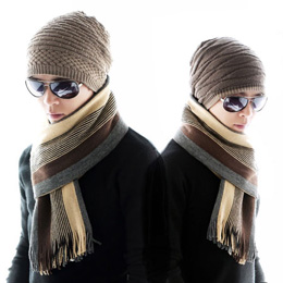 Men's British style hat two piece set