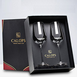 Crystal red wine glass double gift box