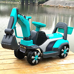 Children's ride-on excavator toy