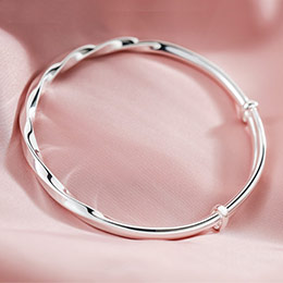 Sunlight Ripples Sterling Silver Bracelet