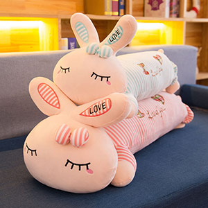 Cute rabbit long pillow