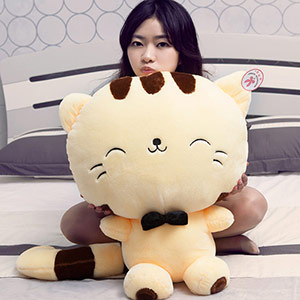 Cute big face cat plush doll