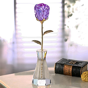 Crystal Rose Ornaments