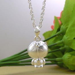 3D Doraemon Sterling Silver Pendant