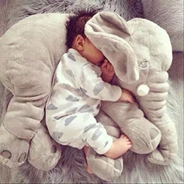 Plush elephant baby doll