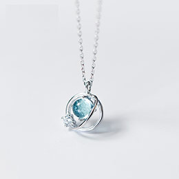 Blue Starry Aurora Necklace