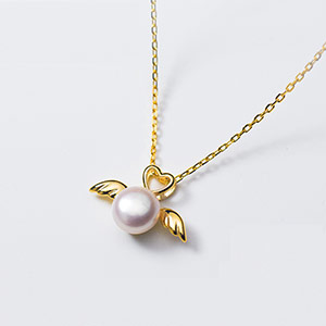 Lucky Angel Pearl Necklace