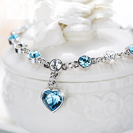 Zodiac blue crystal bracelet