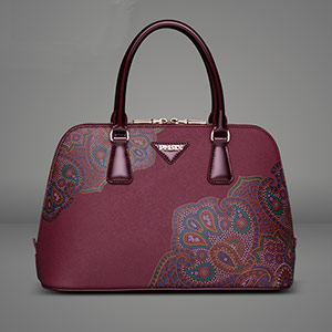 Ethnic style red mother handbag