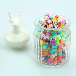 Hand-made sliced fruit hard candy jar