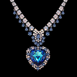 Heart of the Ocean Crystal Necklace