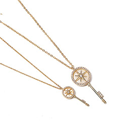 Swarovski crystal key pendant