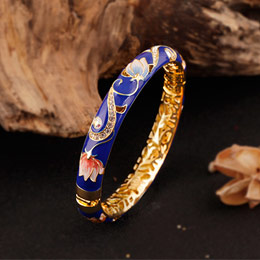 Cloisonne crystal imperial concubine bracelet