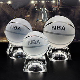 Colorful luminous crystal basketball ornaments