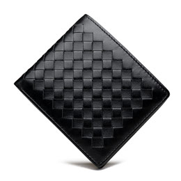 Men's genuine leather diamond wallet