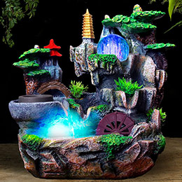 Flowing water rockery Feng Shui wheel ornaments
