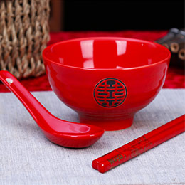Wedding double happiness tableware set
